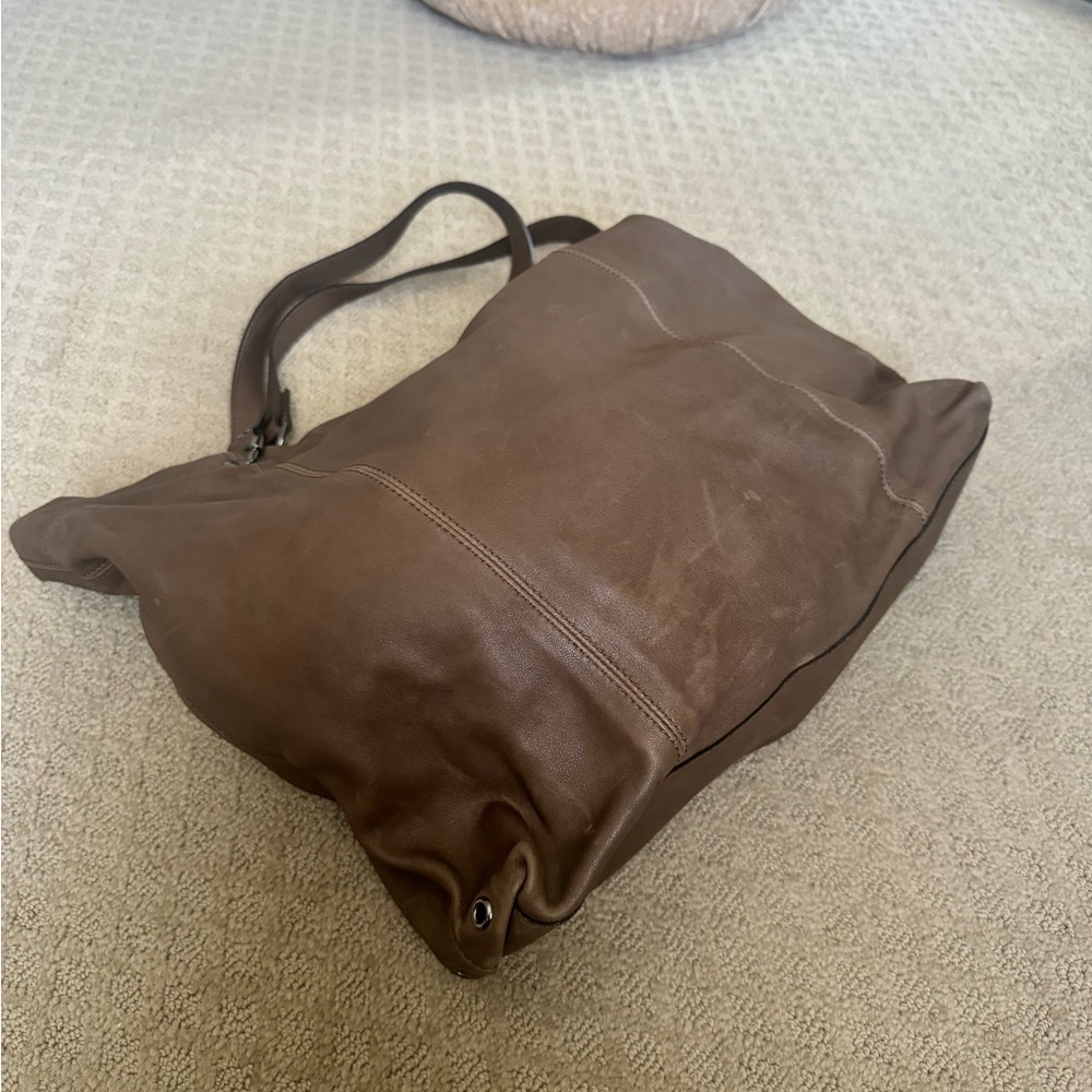 Burberry Brown Leather Tote Bag - Picture 7 of 14